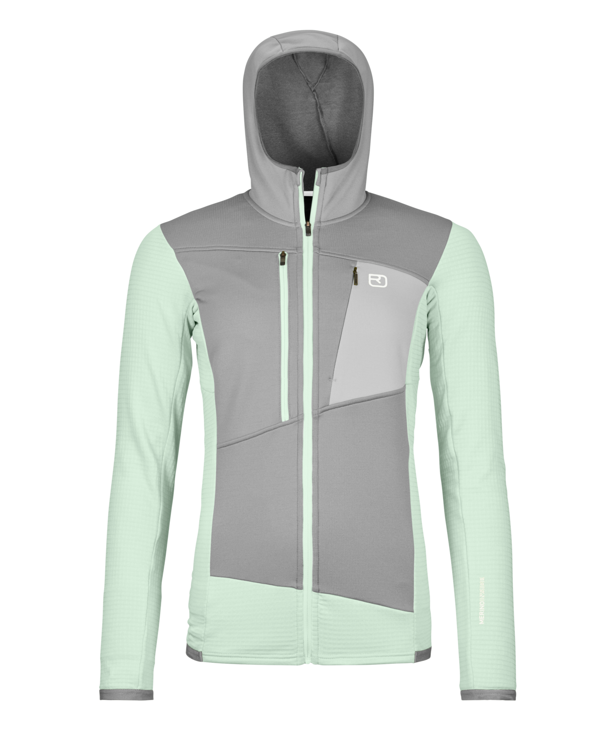 Ortovox Fleece Grid Hoody Women's in Green Acid