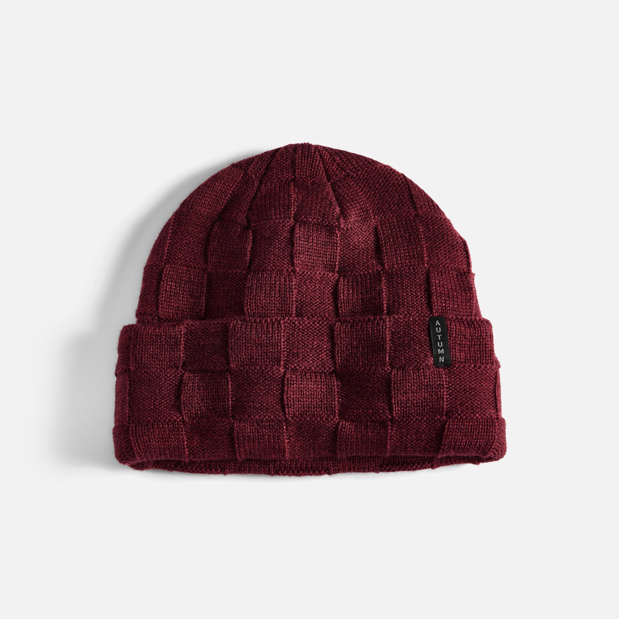 CHECKER KNIT BEANIE