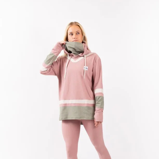 Loose Fit Hood Rib Top