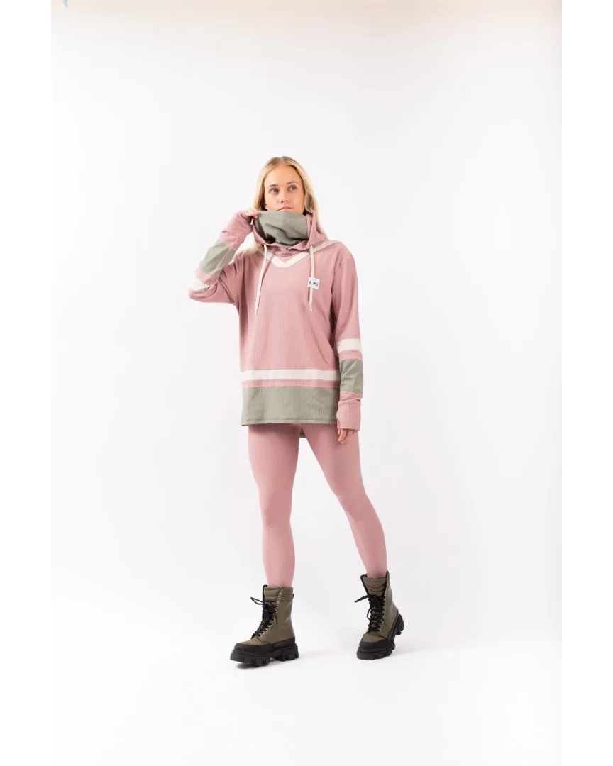 Loose Fit Hood Rib Top