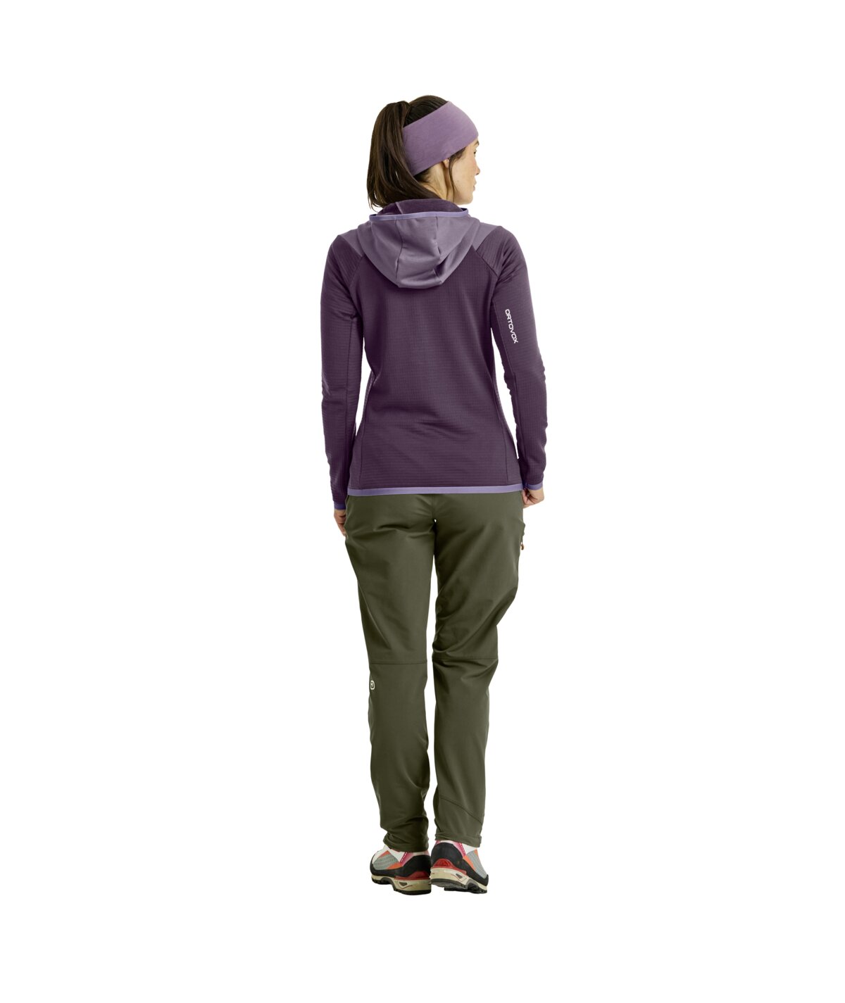 Ortovox Fleece Grid Hoody Women's in Green Acid