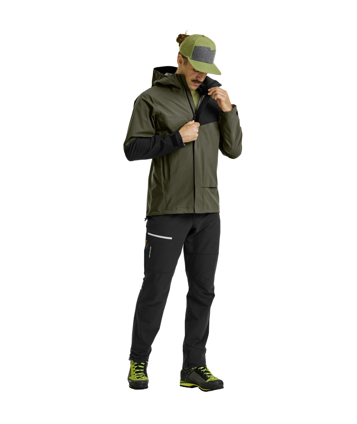 Ortovox Seceda 3L Jacket Men's in Dark Wild Herbs