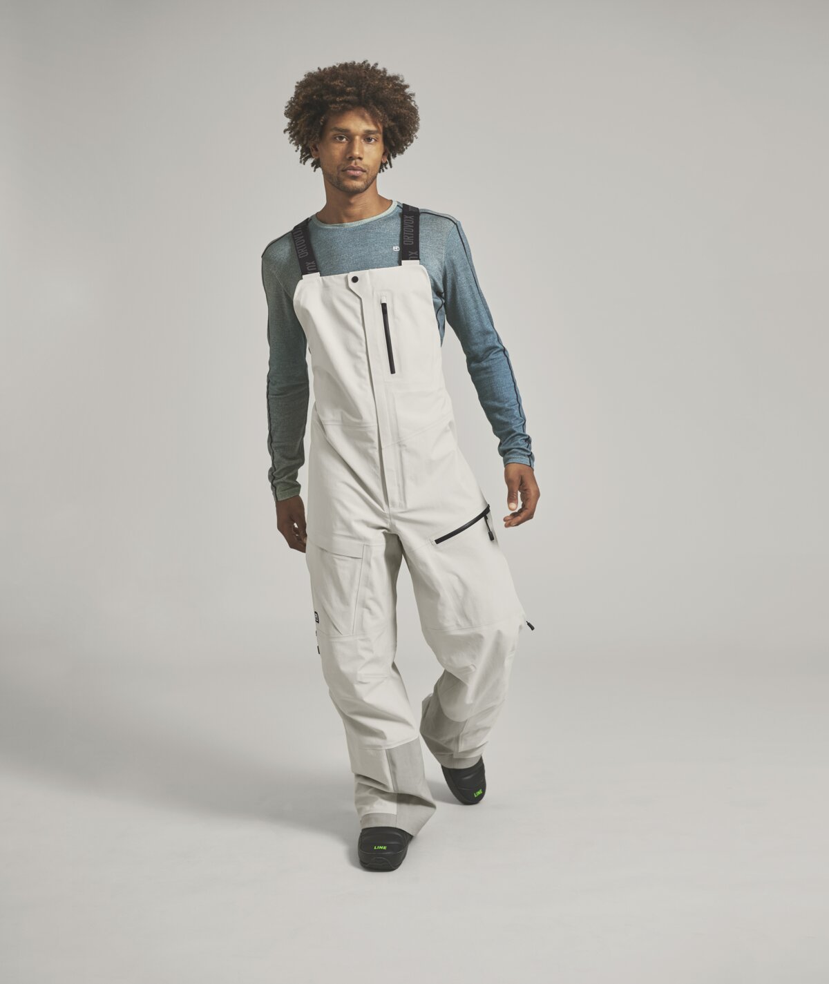 Ortovox Ravine Plus 3L Bib Pants Men's in Black Raven