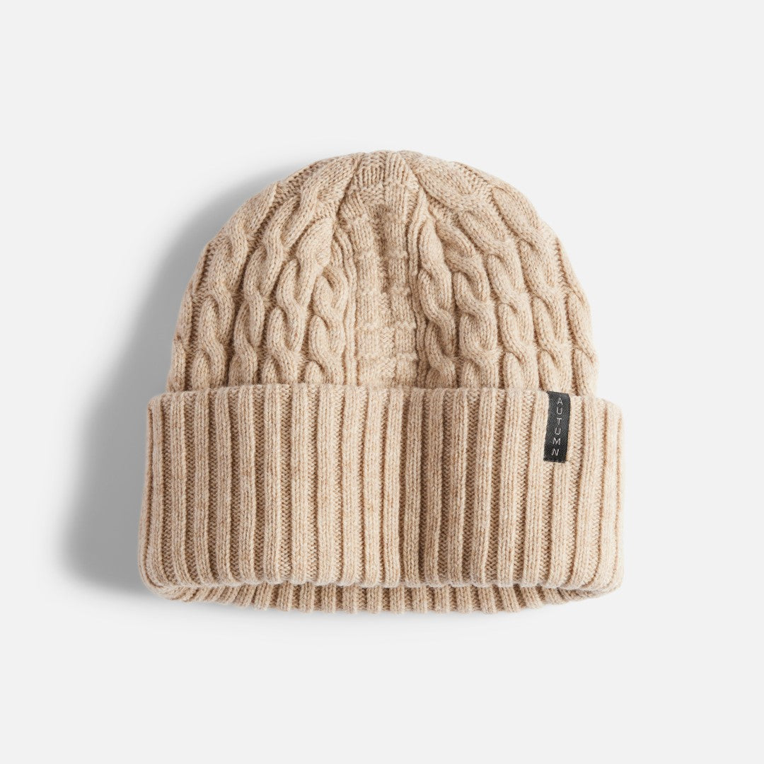 CABLE KNIT BEANIE